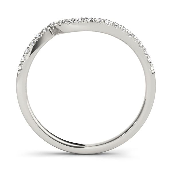  Ladies 0.14 Split Prong Curved Wedding Bands 1/10 Carat Total Weight   (Lab-Created) 0.13 C.T.W 10K yellow, white or rose gold - view 2