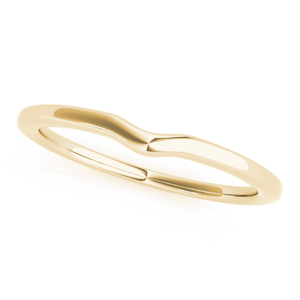  Curved Wedding Band  Unknown Friendly Weight 10K yellow, white or rose gold - view 3