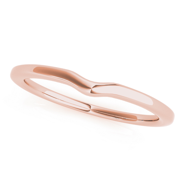  Curved Wedding Band  Unknown Friendly Weight 10K yellow, white or rose gold - view 5