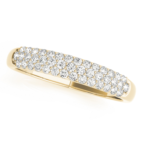 Ladies Multirow Pave Wedding Band 3/8 Carat Total Weight   (Lab-Created) 0.41 C.T.W 10K yellow, white or rose gold - view 3