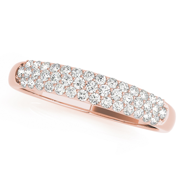  Ladies Multirow Pave Wedding Band 3/8 Carat Total Weight   (Lab-Created) 0.41 C.T.W 10K yellow, white or rose gold - view 5