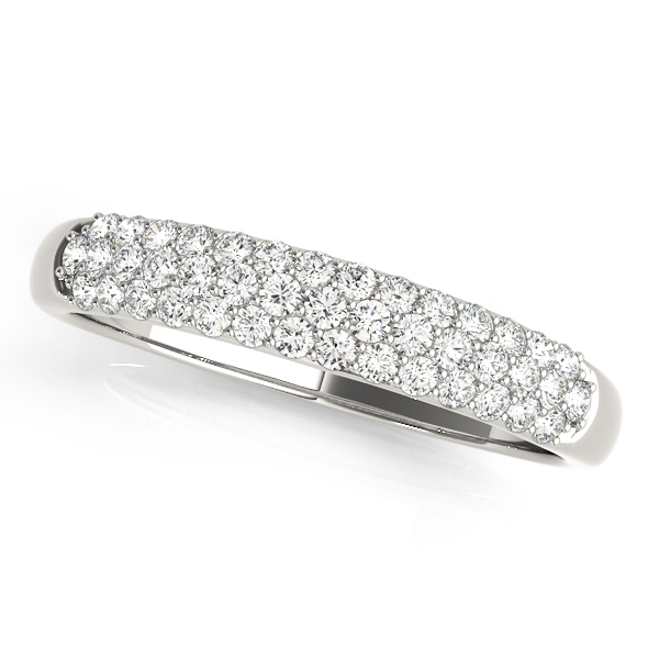 Multirow Pave Wedding Band | USA Jewels