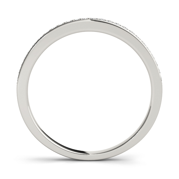  Ladies Straight Channel Set Wedding Band 1/10 Carat Total Weight   (Lab-Created) 0.13 C.T.W 10K yellow, white or rose gold - view 2