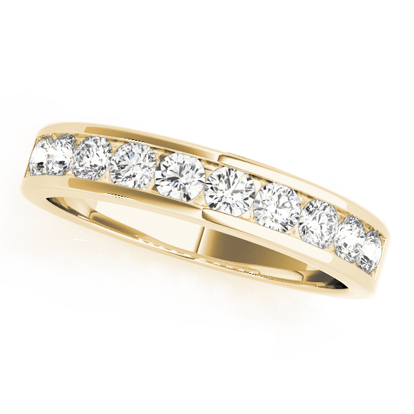  Ladies Channel Set Wedding Band 3/4 Carat Total Weight   (Lab-Created) 0.70 C.T.W 10K yellow, white or rose gold - view 3