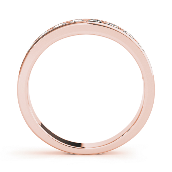 Ladies Channel Set Wedding Band 3/4 Carat Total Weight   (Lab-Created) 0.70 C.T.W 10K yellow, white or rose gold - view 6