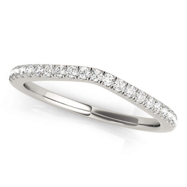 Prong Set Curved Wedding Bands
