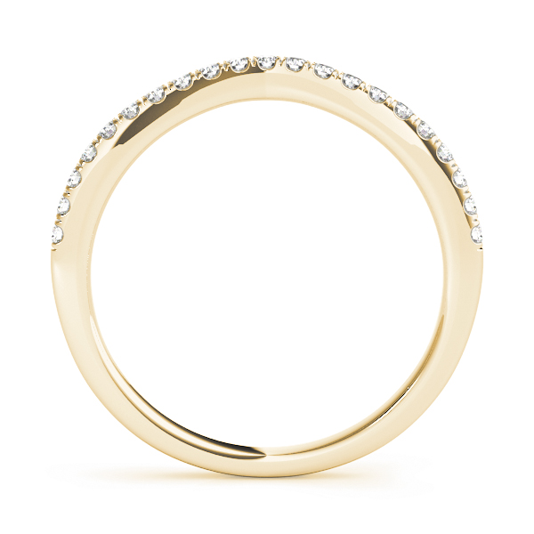  Ladies 0.11 Prong Set Curved Wedding Bands 1/10 Carat Total Weight   (Lab-Created) 0.11 C.T.W 10K yellow, white or rose gold - view 4
