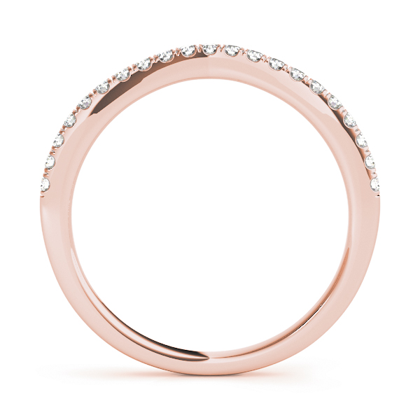  Ladies 0.11 Prong Set Curved Wedding Bands 1/10 Carat Total Weight   (Lab-Created) 0.11 C.T.W 10K yellow, white or rose gold - view 6