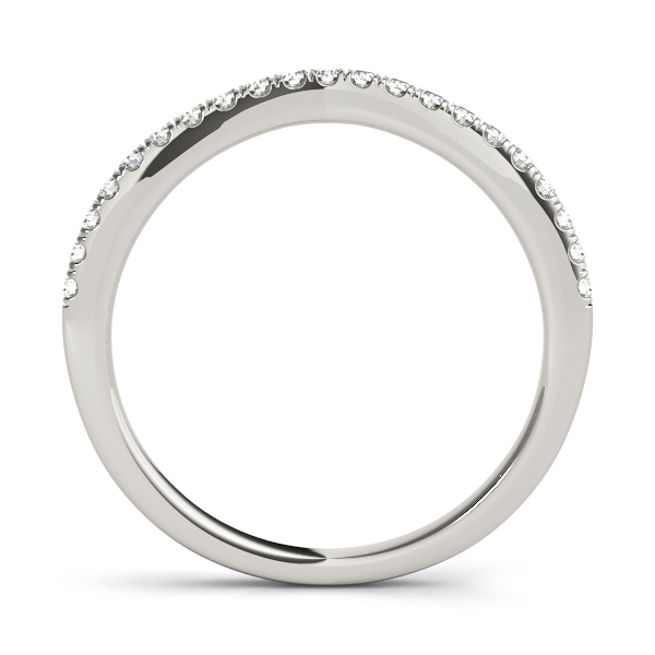  Ladies 0.11 Prong Set Curved Wedding Bands 1/10 Carat Total Weight   (Lab-Created) 0.11 C.T.W 10K yellow, white or rose gold - view 2