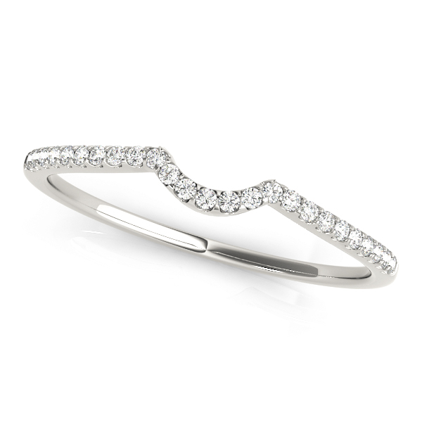 Single Row Curved Wedding Band | USA Jewels