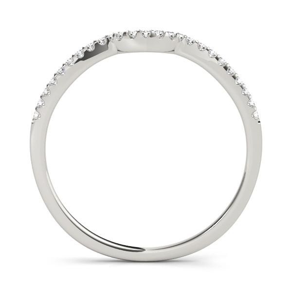  Ladies 0.09 Single Row Curved Wedding Band 1/10 Carat Total Weight   (Lab-Created) 0.09 C.T.W 10K yellow, white or rose gold - view 2