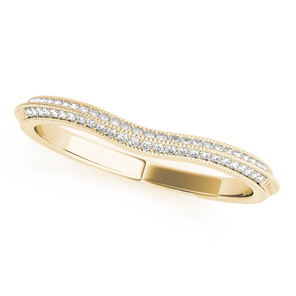  Ladies Double Row Pave Wedding Band .15 Carat Total Weight   (Lab-Created) 0.16 C.T.W 10K yellow, white or rose gold - view 3