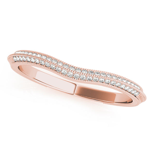  Ladies Double Row Pave Wedding Band .15 Carat Total Weight   (Lab-Created) 0.16 C.T.W 10K yellow, white or rose gold - view 5