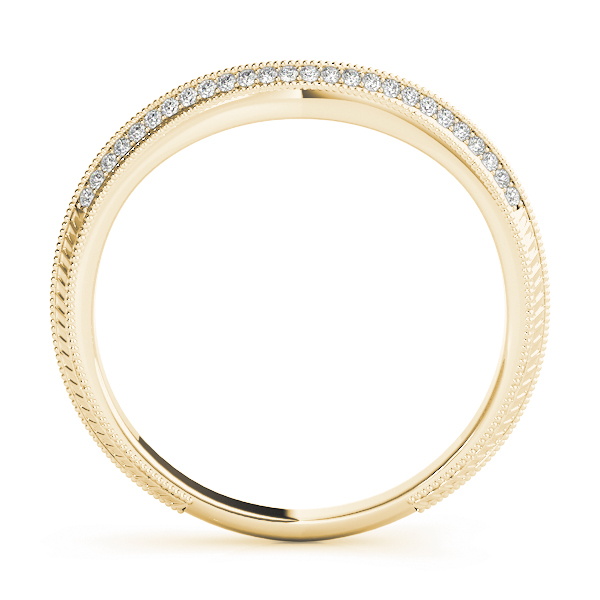  Ladies Double Row Pave Wedding Band .15 Carat Total Weight   (Lab-Created) 0.16 C.T.W 10K yellow, white or rose gold - view 4