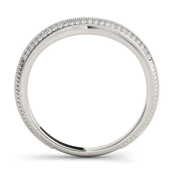  Ladies Double Row Pave Wedding Band .15 Carat Total Weight   (Lab-Created) 0.16 C.T.W 10K yellow, white or rose gold - view 2