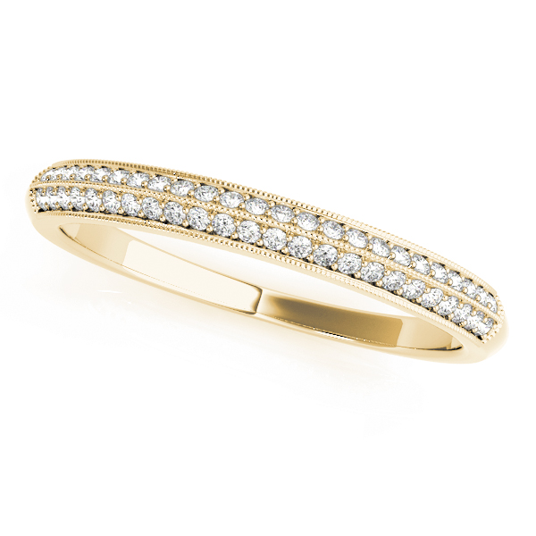  Ladies Wedding Pave Band .15 Carat Total Weight   (Lab-Created) 0.18 C.T.W 10K yellow, white or rose gold - view 3