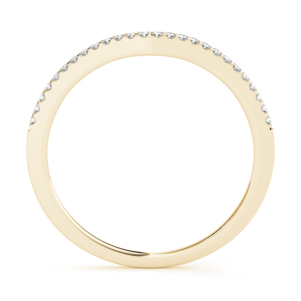 Ladies 0.10 (1 DWT) Single Row Curved Wedding Band 1/10 Carat Total Weight 0.10 (1 DWT)  (Lab-Created) 0.10 C.T.W 10K yellow, white or rose gold - view 4