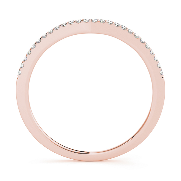  Ladies 0.10 (1 DWT) Single Row Curved Wedding Band 1/10 Carat Total Weight 0.10 (1 DWT)  (Lab-Created) 0.10 C.T.W 10K yellow, white or rose gold - view 6
