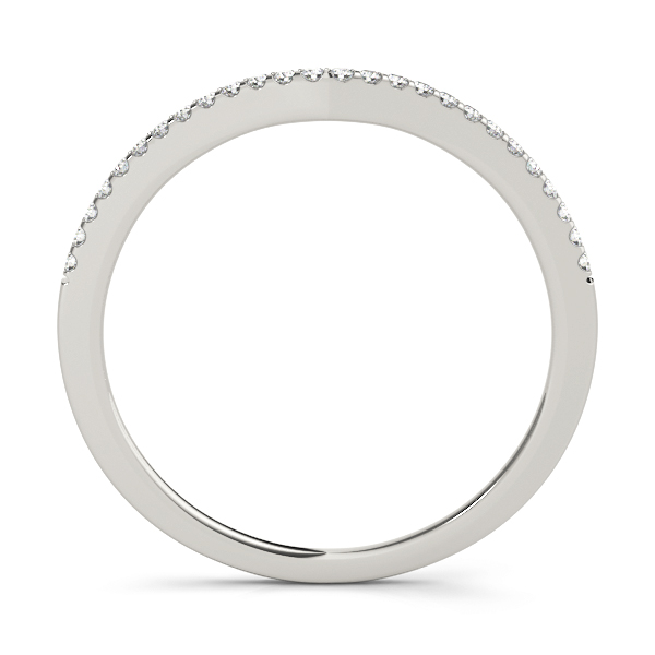  Ladies 0.10 (1 DWT) Single Row Curved Wedding Band 1/10 Carat Total Weight 0.10 (1 DWT)  (Lab-Created) 0.10 C.T.W 10K yellow, white or rose gold - view 2