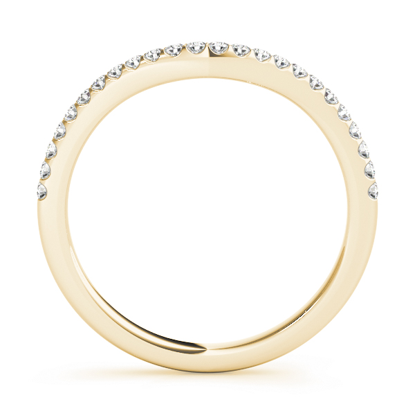  Ladies Curved Wedding Band 1/10 Carat Total Weight   (Lab-Created) 0.11 C.T.W 10K yellow, white or rose gold - view 4