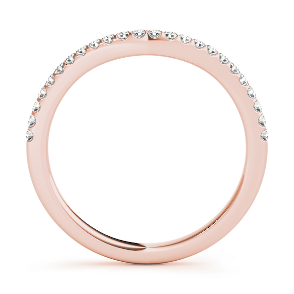  Ladies Curved Wedding Band 1/10 Carat Total Weight   (Lab-Created) 0.11 C.T.W 10K yellow, white or rose gold - view 6