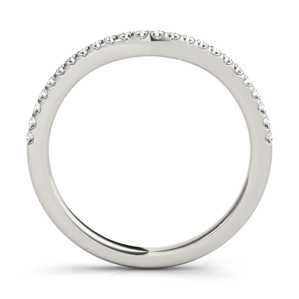  Ladies Curved Wedding Band 1/10 Carat Total Weight   (Lab-Created) 0.11 C.T.W 10K yellow, white or rose gold - view 2