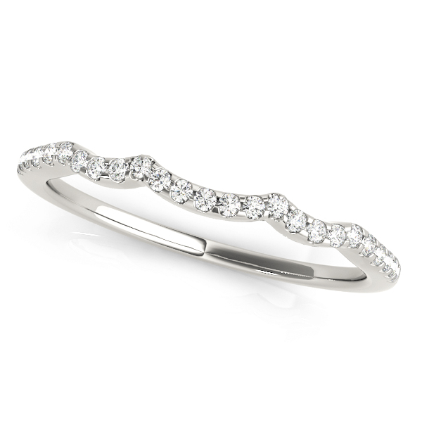 Single Row Curved Wedding Band | USA Jewels