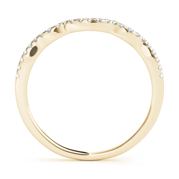  Ladies 0.13 (1.1 DWT) Single Row Curved Wedding Band 1/10 Carat Total Weight 0.13 (1.1 DWT)  (Lab-Created) 0.12 C.T.W 10K yellow, white or rose gold - view 4
