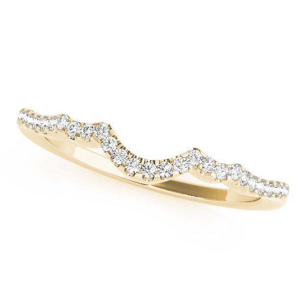  Ladies Diamond Curved Wedding Band 1/10 Carat Total Weight   (Lab-Created) 0.13 C.T.W 10K yellow, white or rose gold - view 3