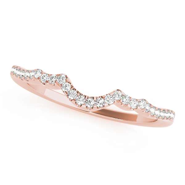  Ladies Diamond Curved Wedding Band 1/10 Carat Total Weight   (Lab-Created) 0.13 C.T.W 10K yellow, white or rose gold - view 5