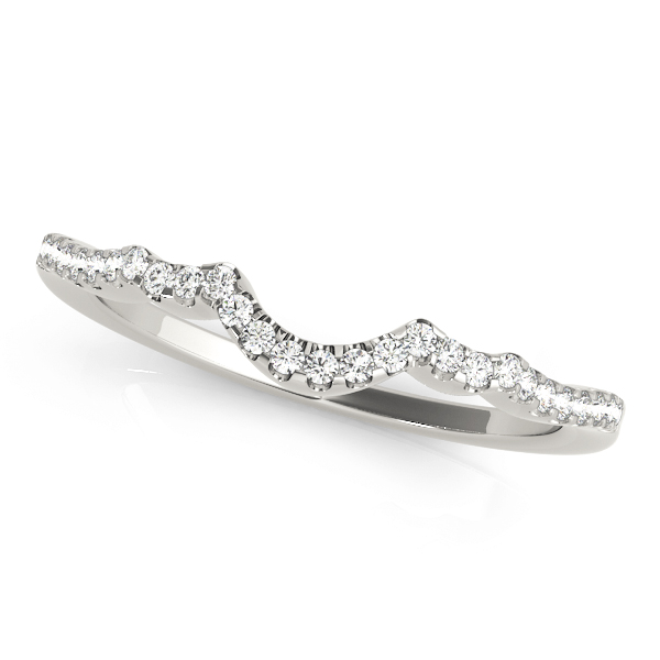 Diamond Curved Wedding Band | USA Jewels