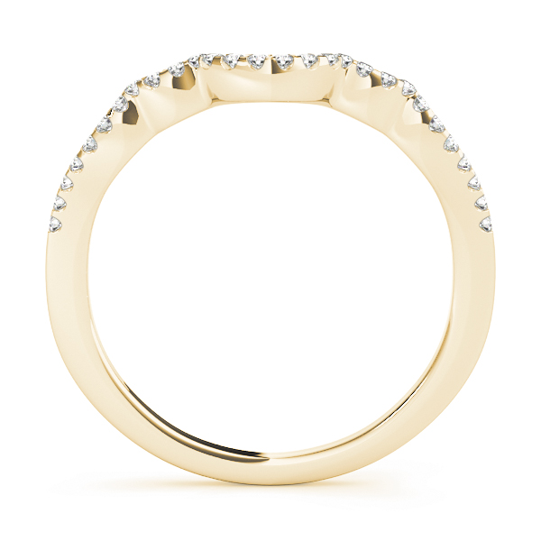  Ladies Diamond Curved Wedding Band 1/10 Carat Total Weight   (Lab-Created) 0.13 C.T.W 10K yellow, white or rose gold - view 4