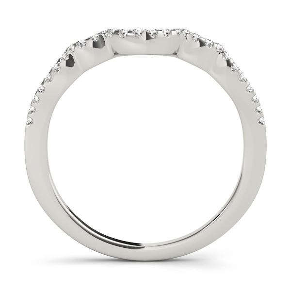  Ladies Diamond Curved Wedding Band 1/10 Carat Total Weight   (Lab-Created) 0.13 C.T.W 10K yellow, white or rose gold - view 2