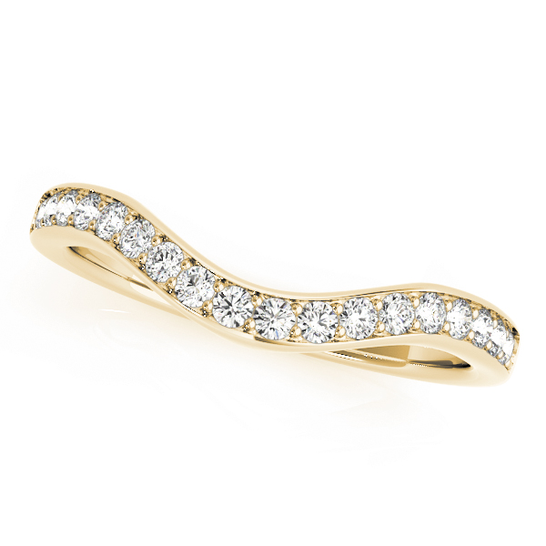  Ladies 5.5X5.5 Curved Prong In Channel Wedding Band 1/5 Carat Total Weight 5.5X5.5  (Lab-Created) 0.19 C.T.W 10K yellow, white or rose gold - view 3