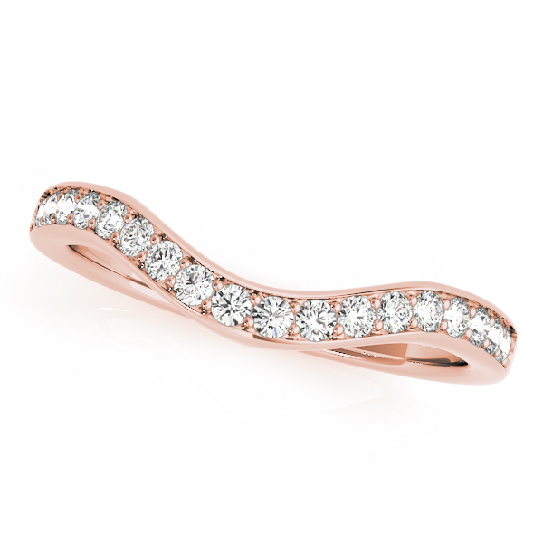  Ladies 5.5X5.5 Curved Prong In Channel Wedding Band 1/5 Carat Total Weight 5.5X5.5  (Lab-Created) 0.19 C.T.W 10K yellow, white or rose gold - view 5