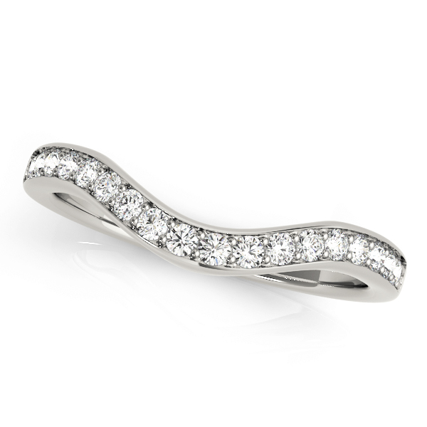 Curved Prong In Channel Wedding Band | USA Jewels