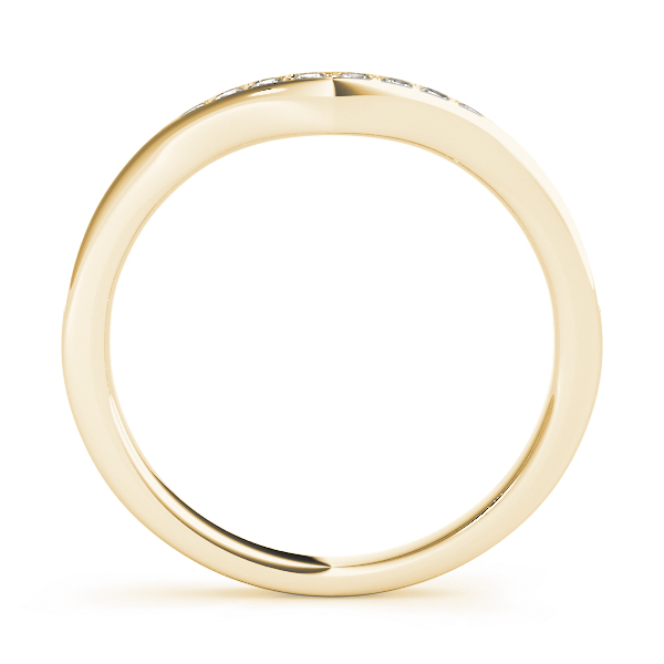  Ladies 5.5X5.5 Curved Prong In Channel Wedding Band 1/5 Carat Total Weight 5.5X5.5  (Lab-Created) 0.19 C.T.W 10K yellow, white or rose gold - view 4