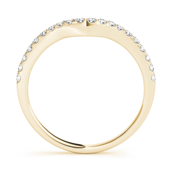  Ladies 0.25 Split Prong Curved Wedding Bands 1/4 Carat Total Weight   (Lab-Created) 0.26 C.T.W 10K yellow, white or rose gold - view 4