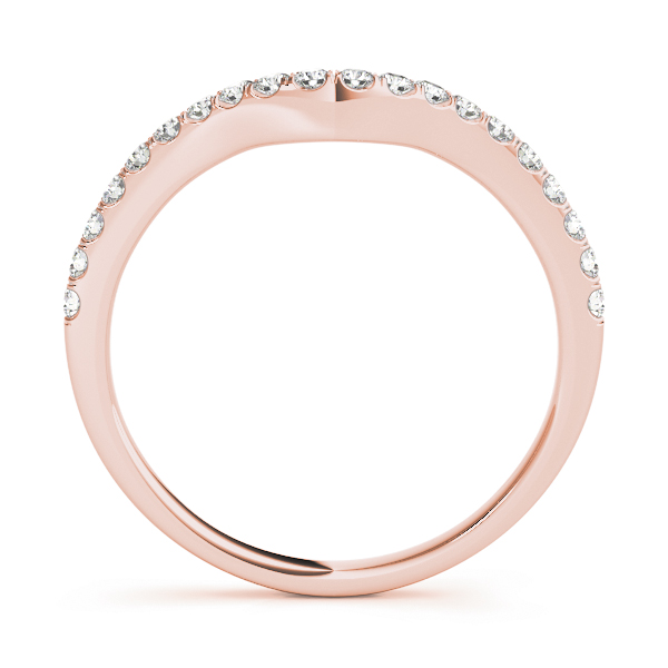  Ladies 0.25 Split Prong Curved Wedding Bands 1/4 Carat Total Weight   (Lab-Created) 0.26 C.T.W 10K yellow, white or rose gold - view 6