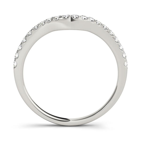  Ladies 0.25 Split Prong Curved Wedding Bands 1/4 Carat Total Weight   (Lab-Created) 0.26 C.T.W 10K yellow, white or rose gold - view 2