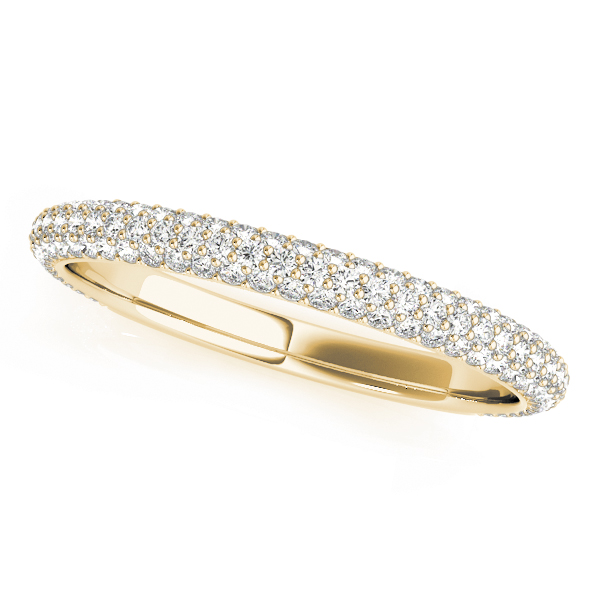 Ladies Multirow Pave Wedding Bands 0.54 Carat Total Weight   (Lab-Created) 0.54 C.T.W 10K yellow, white or rose gold - view 5