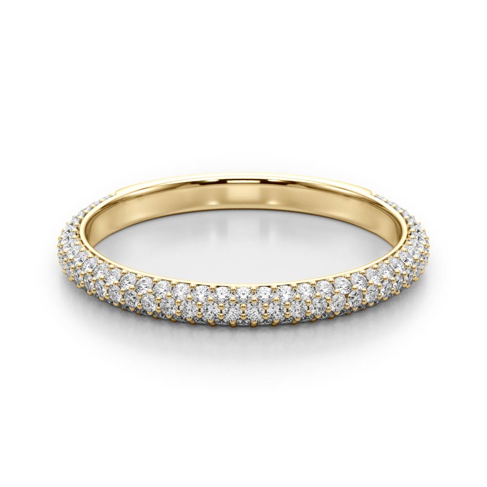  Ladies Multirow Pave Wedding Bands 0.54 Carat Total Weight   (Lab-Created) 0.54 C.T.W 10K yellow, white or rose gold - view 7