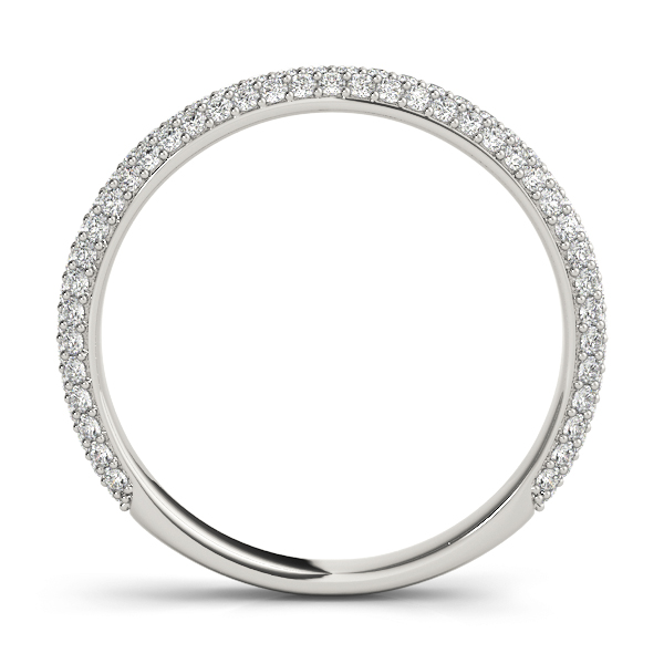  Ladies Multirow Pave Wedding Bands 0.54 Carat Total Weight   (Lab-Created) 0.54 C.T.W 10K yellow, white or rose gold - view 4