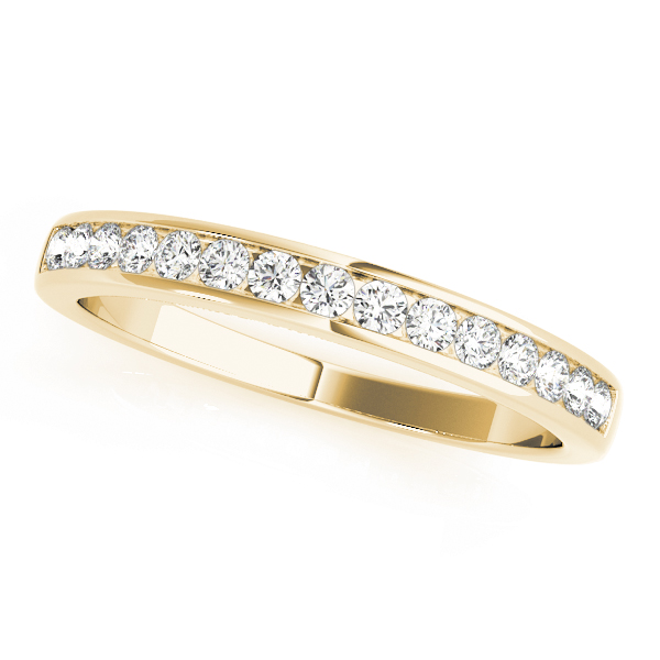  Ladies Single Row Channel Set Wedding Band 1/3 Carat Total Weight   (Lab-Created) 0.30 C.T.W 10K yellow, white or rose gold - view 3