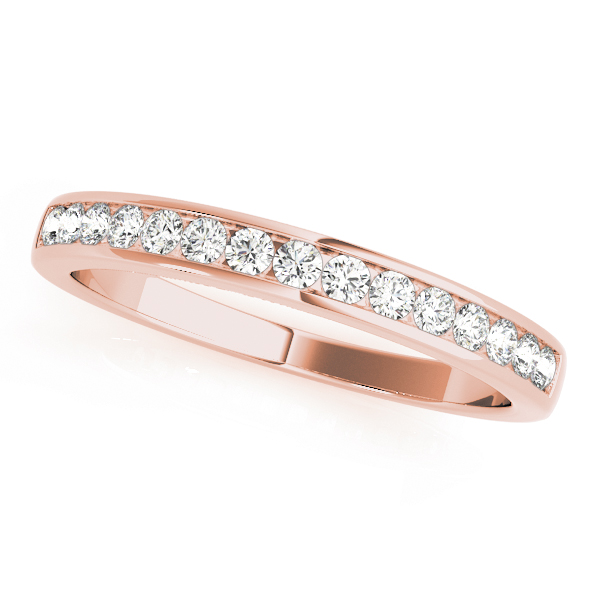  Ladies Single Row Channel Set Wedding Band 1/3 Carat Total Weight   (Lab-Created) 0.30 C.T.W 10K yellow, white or rose gold - view 5
