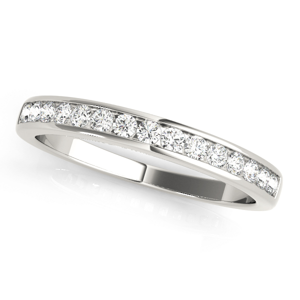 Single Row Channel Set Wedding Band | USA Jewels