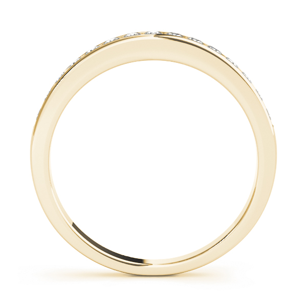  Ladies Single Row Channel Set Wedding Band 1/3 Carat Total Weight   (Lab-Created) 0.30 C.T.W 10K yellow, white or rose gold - view 4