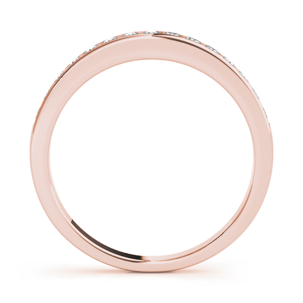  Ladies Single Row Channel Set Wedding Band 1/3 Carat Total Weight   (Lab-Created) 0.30 C.T.W 10K yellow, white or rose gold - view 6