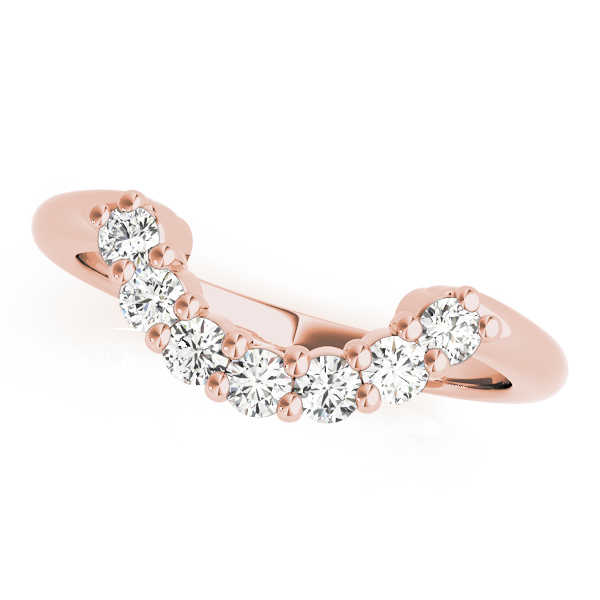  Ladies 0.33 Diamond Curved Wedding Band 1/3 Carat Total Weight   (Lab-Created) 0.33 C.T.W 10K yellow, white or rose gold - view 5