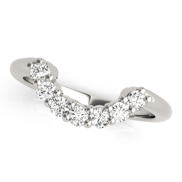 Diamond Curved Wedding Band | USA Jewels
